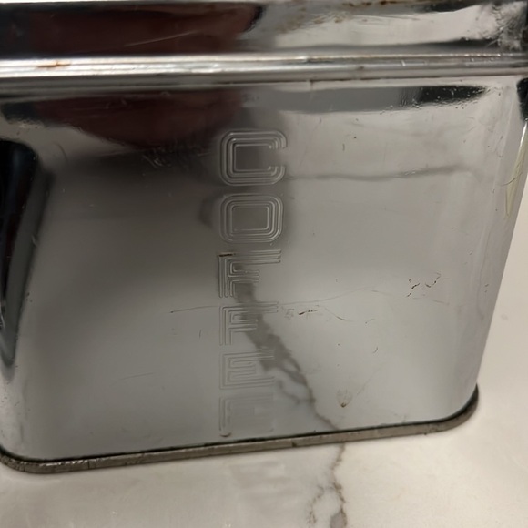 Set of Two Lincoln Beautyware Chrome Aluminum Canister Set MCM - Picture 11 of 13